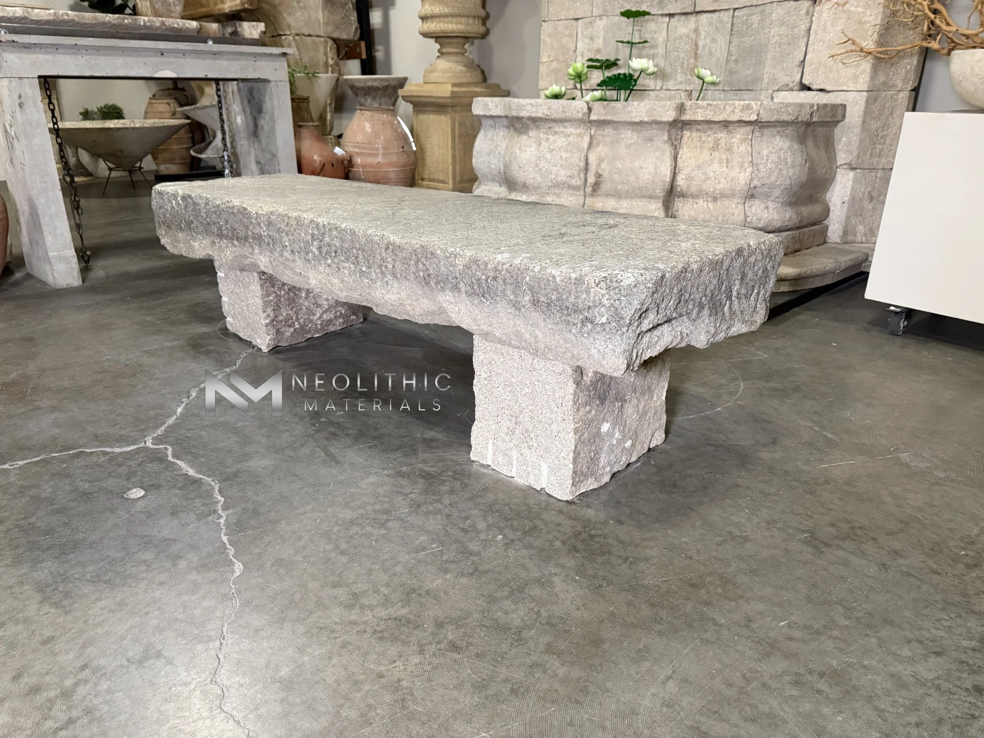 Antique Granite Bench - Image 3